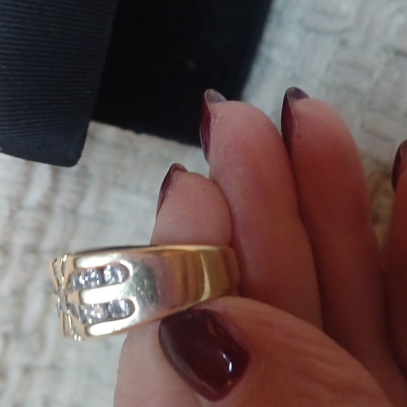 Vintage Mens 14 Kt Diamond Ring - Picture 9 of 10